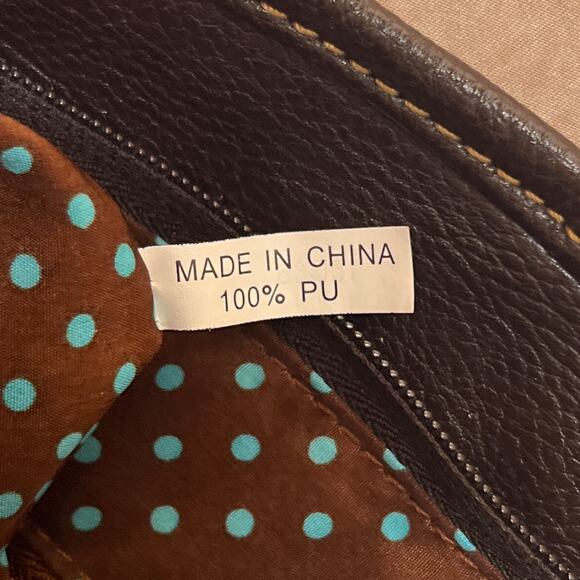 Chala Faux Pebbled Leather Whipstitch Floral Button Shoulder Bag Purse Boho Y2K - Picture 8 of 9